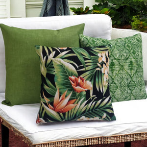 Green Moroccan Diamond Outdoor Cushion Cover