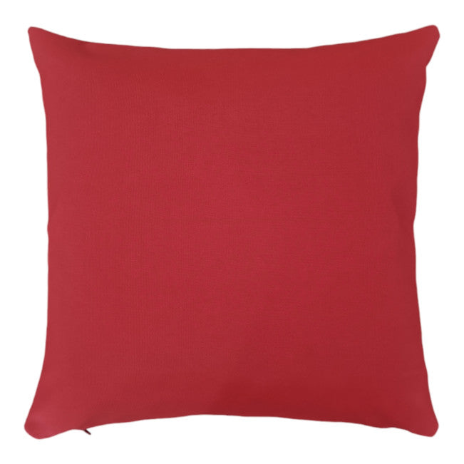 Outdoor Solid Red Hibiscus Cushion Cover