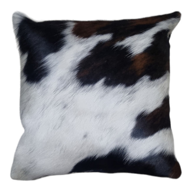 Black cowhide hot sale pillow