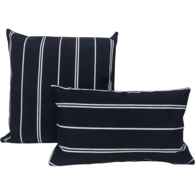 Black and White Pin Stripe Cushion Cover