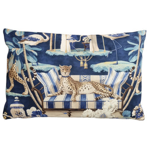 Blue Cheetah Indoor Cushion Cover