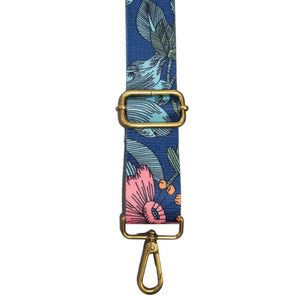 Blue Floral Replacement Bag Strap