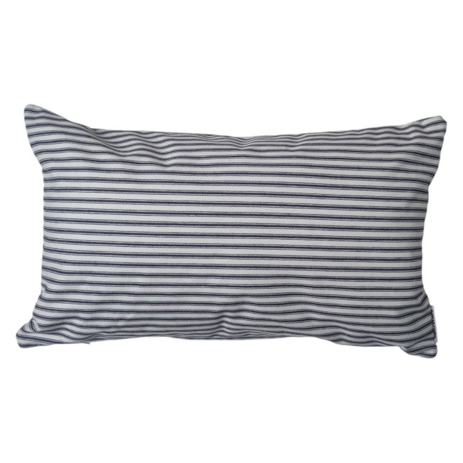 Navy Ticking Stripe Indoor Lumbar Cushion Cover