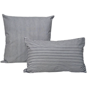 Navy Ticking Stripe Indoor Cushion Cover