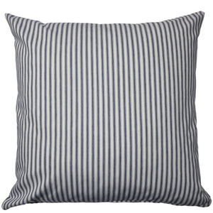 Navy Ticking Stripe Indoor Cushion Cover