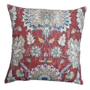 Royal Red Damask Indoor Cushion Cover