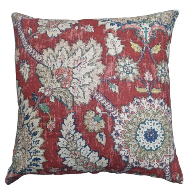 Royal Red Damask Indoor Cushion Cover