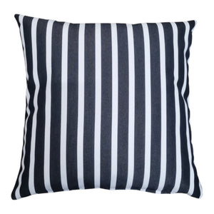 Sunbrella Black and White Thin Stripe Outdoor Cushion Cover