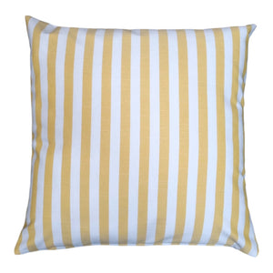 Sunbrella Sunflower Yellow and White Thin Stripe Outdoor Cushion Cover