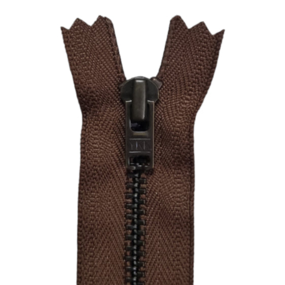 YKK Metal Zip Chestnut Brown Regular Pull #4.5 – Thread Candy