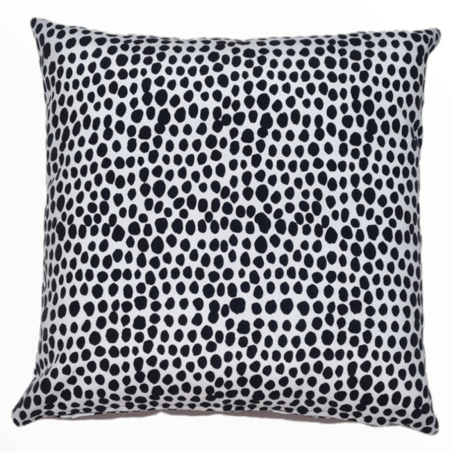 Black and sale white spot cushion