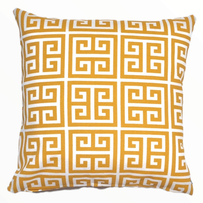 Yellow and White Geometric Outdoor Cushion Cover