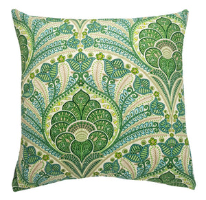 Green moroccan outdoor cushion cover